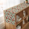 thumbnail image 6 of Table Runners 72 Inches Long Dress Scarves, Valentine's Day Farmhouse Kitchen Table Runner, Coffee Tablerunners, Red Roses Leaves Plants Spring Beige 16x72 Inch, 6 of 9