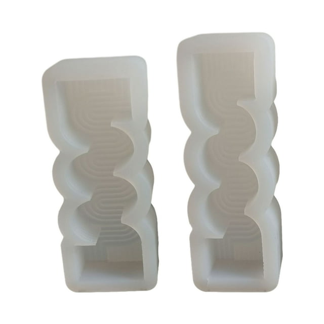 Inteprter Velas y jabón llamativos, estilo en forma de S, Gel de sílice, suaves y flexibles, 2 uds. Artesanía