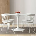 thumbnail image 2 of Pemberly Row Contemporary 17" Mid-Century Plastic Dining Chair in White, 2 of 7