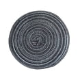thumbnail image 4 of LOLIPPYY Round Cotton Linen Table Mat Black Woven Placemat for Dining and Kitchen Use, 4 of 5