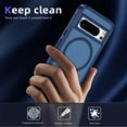 thumbnail image 4 of for Google Pixel 8 Pro Case,[Built-in Invisible Kickstand],Compatible with MagSafe,Military-Grade Drop Protection Double Layer Shockproof Slim Translucent Matte Phone Case,Royalblue+Blue, 4 of 7
