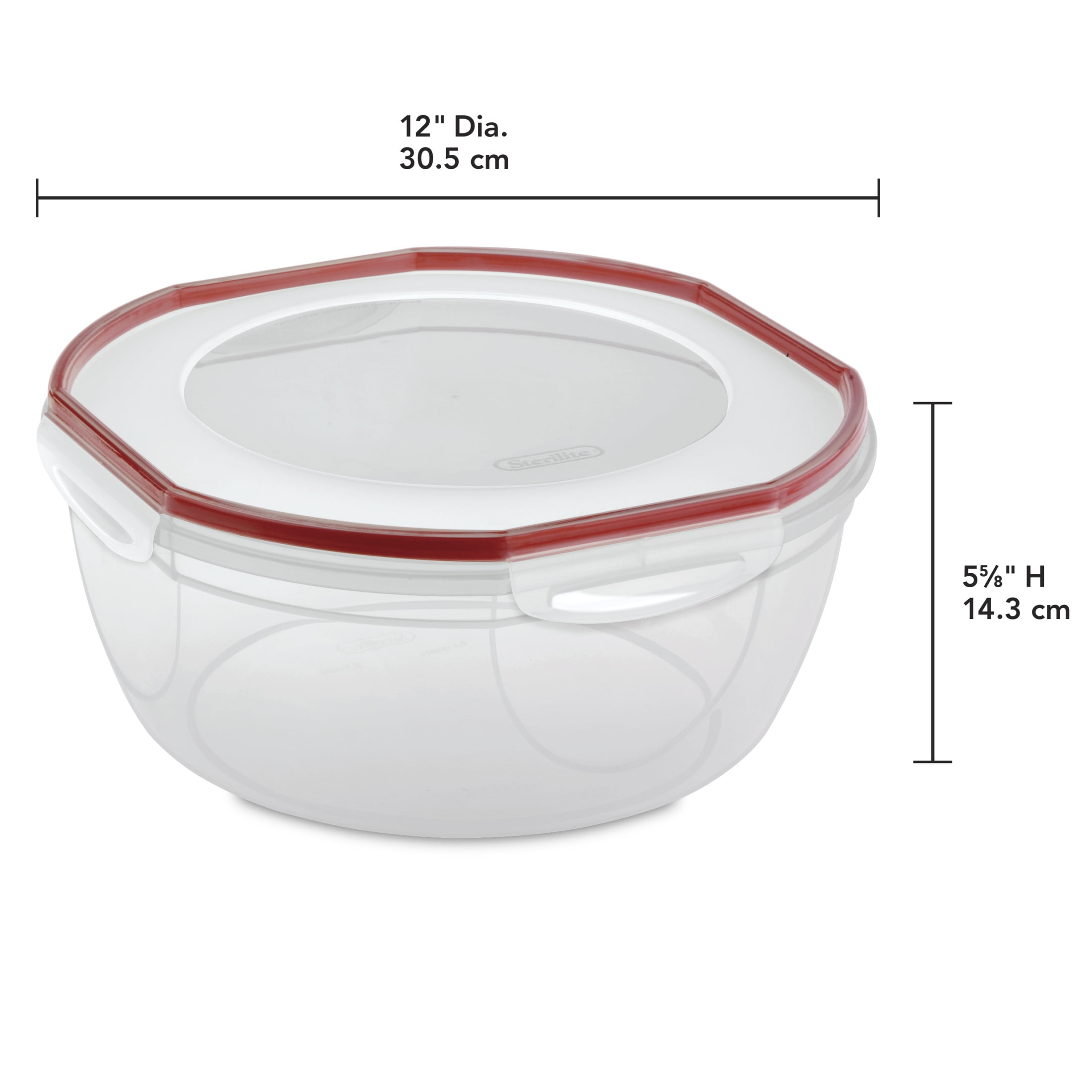 Sterilite Ultra•Seal™ 8.1 Qt. Bowl, Latching Food Storage Container, Air and Water-Tight, BPA-Free, Clear