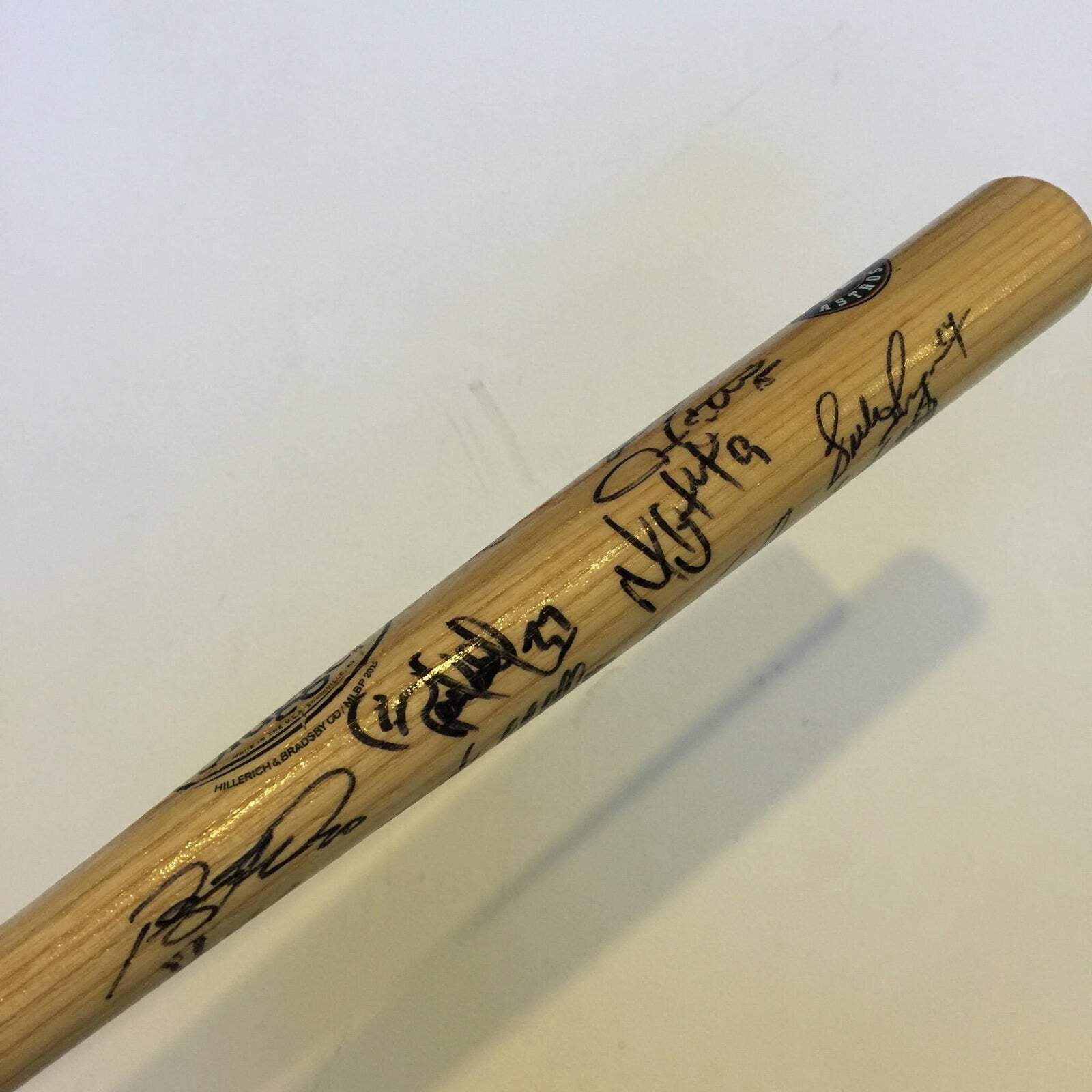2015 Houston Astros Team Signed Mini Baseball Bat With JSA COA Carlos Correa