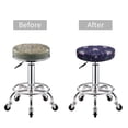 thumbnail image 3 of Uemuo Lavender Flowers Pattern Round Bar Stool Seat Covers Washable Stool Cushion Slipcover Elastic Bar Chair Covers-14 inch, 3 of 7