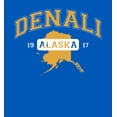 thumbnail image 2 of Elevation 7573 Denali, Alaska Adult Blue Long Sleeve Hoodie-Small, 2 of 3