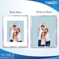 thumbnail image 5 of Icona Bay 11x14 Brushed Silver Picture Frames w/ Mat for 8x10 Photo, Contempo-Modern Style, 6 Pack, Noble Collection (US Company), 5 of 7