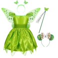 thumbnail image 1 of Disfraz de campanita de Halloween para niñas, disfraz de Campanilla verde para niños, disfraz de princesa de hadas, diadema de fiesta de carnaval9-10Y Tag-150 Gao Jinjia LED, 1 of 2