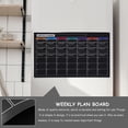 thumbnail image 2 of Magnetic Schedule Board Dry Erase Fridge Calendar Plastic Magnetic Monthly Calendar Planner Message Boards Removable Whiteboard Organizer Planner Black, 2 of 8