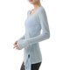thumbnail image 2 of Camiseta Deportiva de Larga para Mujer, Cuello Redondo, Corte Ajustado, Ideal para Yoga y Otras Actividades Al Aire Libre Azul L, 2 of 8