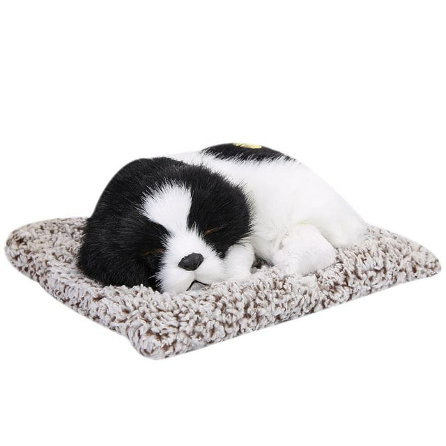 Spptty Animal Model, Simulation Sleeping Dog Puppy Ornament Animal Plush Toy Collection Bamboo Charcoal Decor