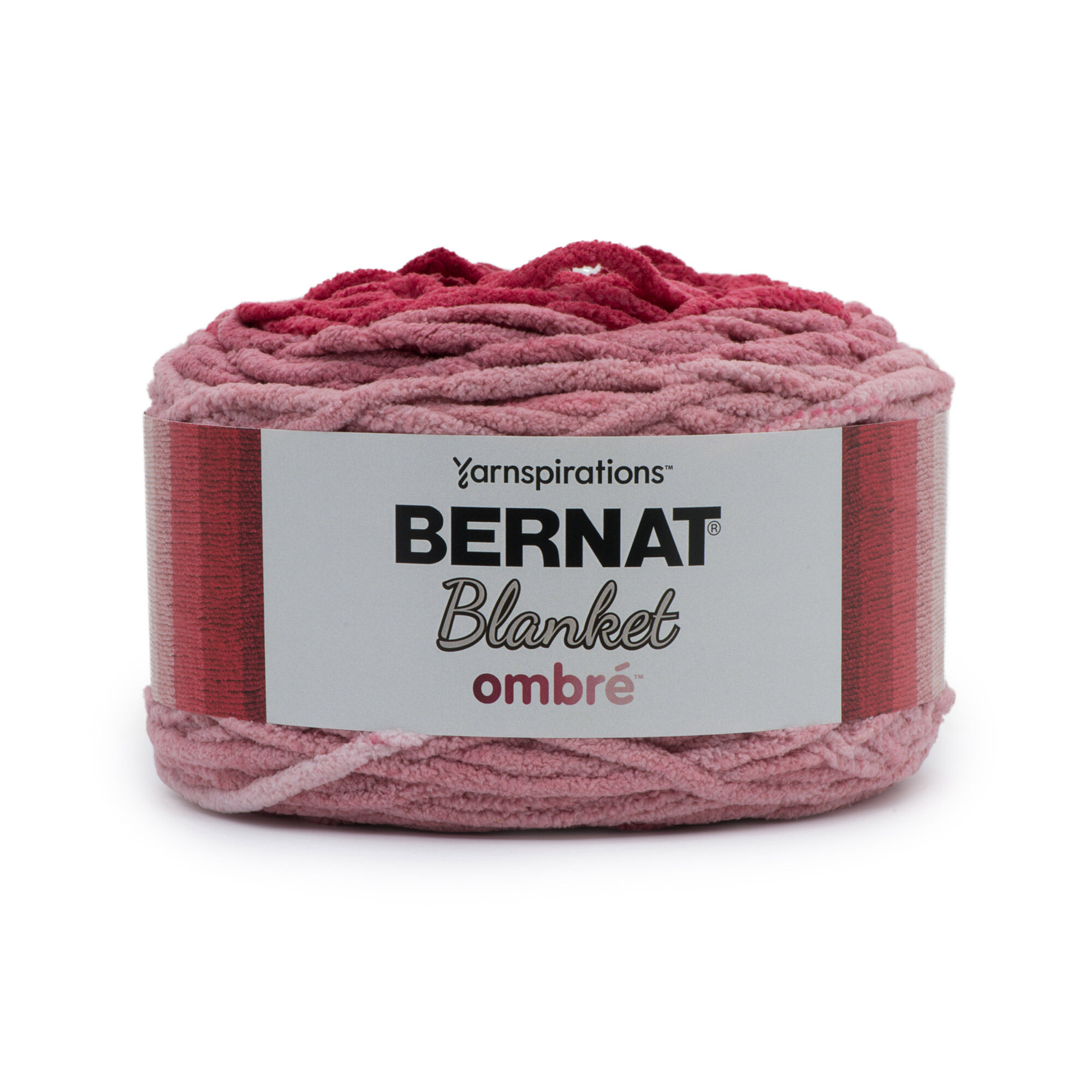 Bernat Polyester Blanket Ombre Yarn (300g/10.5 oz), Burgundy Ombre
