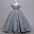 thumbnail image 5 of Gubotare Dresses for Teen Girls Flower Girl Sequin Butterfly Dress for Kids Wedding Pageant Party Gown Princess Birthday Tulle Dress Size 13-14 (Grey,13-14 Years), 5 of 9