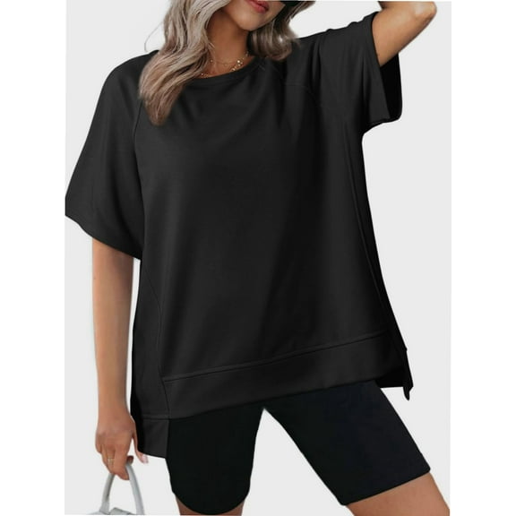 T Shirts for Women Summer Women's Tops Short Sleeve tshirts Casual Basic Tee