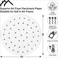 thumbnail image 7 of Air Fryer Parchment Paper Liners, 100 Pcs Disposable Papers Liner for Baking, 9 Inch Safe and Non-stick Unbleache Steamer Liner for Microwave, Oven, Steaming Basket, 7 of 7