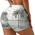 thumbnail image 2 of Naloa Summer Vacation Scene With Camping Van Biker Shorts for Women Seamless Scrunch Short Women’s Yoga Shorts for Gym Running Sport Shorts - Large, 2 of 9