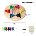 thumbnail image 4 of GSE Games & Sports Expert 2-in-1 Double-Sided Design Wooden Chinese Checker and Gobang Five-in-a-Row Classic Strategy Game, Family Board Game Combo Set with Wooden Pegs and Stones, 4 of 8