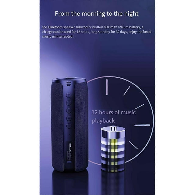 ZEALOT S51 Portable Wireless Speaker UX TF Stereo Loudspeaker