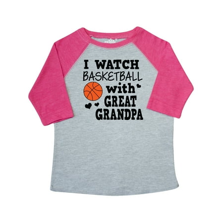 

Inktastic I Watch Basketball with Great Grandpa Gift Toddler Boy Girl T-Shirt