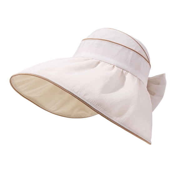 Achuyrbd Women's Bowknot Wide Brim Sun Hat, Foldable UV Protection Bucket Hat