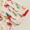 thumbnail image 6 of Cjfdfy Newborn Baby Girl Christmas Footie Romper Outfit Candy Cane Print Long Sleeve Zip-up Bodysuit Bow Headband 2Pcs Infant Cute My First Christmas Fall Winter Clothes 0-9 Months, 6 of 9