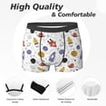 thumbnail image 2 of Men's Boxer Briefs, Rocket Planets Soft Comfy Mens Underwear Boxer Briefs Breathable With Widen Waist, 2 of 7