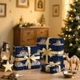 thumbnail image 4 of Blue Christmas Wrapping Paper Roll Religious Holiday Gift Wrap Craft Art Paper for Party DIY Wrapping Supplies, 58x23in, 1 Roll, 4 of 6