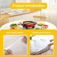 thumbnail image 3 of Clear Vinyl Round Fitted Tablecloth Elastic Edged Table Cloth ，Plastic Table Cover Protector+Clear Oval Tablecloth+Elastic Edge Fit+x es+PVC Material+Indoor and Outdoor Use, 3 of 7