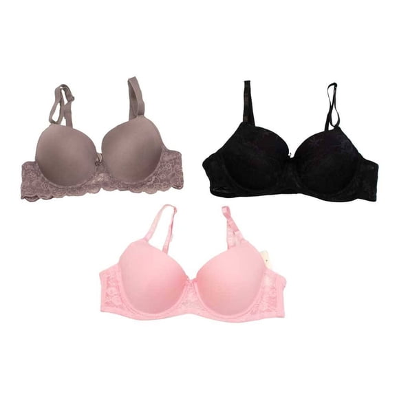 Brassiere Secret Treasure para Dama Varios Modelos Multicolor 3 Piezas Talla 36B
