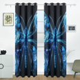 Butterfly with Flower on Wings Blackout Curtains 84 inch Length 2