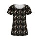 thumbnail image 4 of Fiudx Ofertas Relámpago Blusa Holgada de Manga Corta con Cuello Redondo Informal Estampada a La Moda para Mujer, 4 of 6