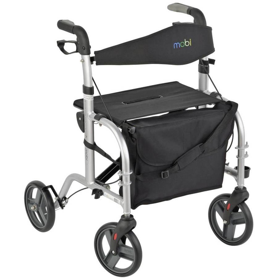 Mobi RollatorTransport Chair, Silver