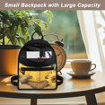 thumbnail image 5 of CHAQLIN Sloth Sunflower Pattern Mini Backpack Purse for Work Travel, Lightweight Mini Travel Backpacks Polyester Front Pocket Small Backpack, 5 of 8