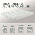 thumbnail image 3 of Youmako Memory Foam Mattress Topper, Breathable Pillow Top & Tufted Quilted Surface, Anti-Slip Bottom & 4 Anchor Elastic Bands, Secure Fitted Fit, 3 of 5