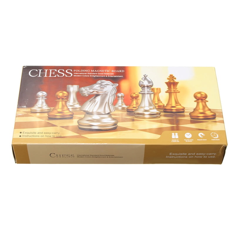 9.8" Magnétique Or Argent Chess Box Set éducatif Board contemporain a 