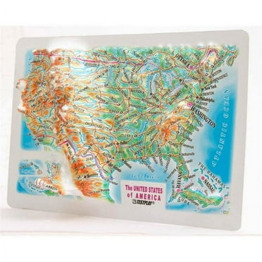 TestPlay 3228 US Raised Relief Map, Unframed - Souvenir Size
