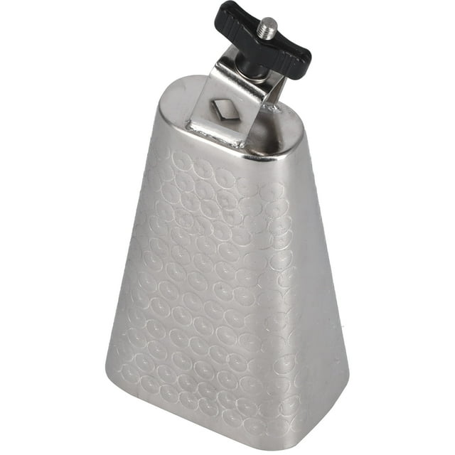 Percussion Instrument, Electroplating Pyramid Shape Cowbell with Knob for Drum Set
