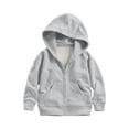 thumbnail image 5 of OGLCCG Girls Zip Up Hoodies Long Sleeve Hooded Sweatshirts Casual Lightweight Cotton Workout Jacket with Pockets 2-13 Years, 5 of 8