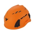 thumbnail image 2 of Casco de trepadora Trabajador de construcción Hardhat con correa de la barbilla Capacina ajustable Capa de montañismo Drrifting Hard Hard for Men Naranja, 2 of 8
