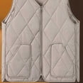 thumbnail image 5 of Hvot&aat Womens Puffer Vests Sleeveless Lightweight Quilted Zip Up Jackets Solid Color Turndown-neck Waistcoat, 5 of 7