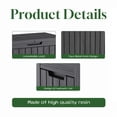 thumbnail image 5 of Joxxoaa 45 Gallon Resin Deck Box, Lockable Patio Outdoor Storage Box for Furniture, Garden Tools and Tools Storage, Waterproof Outside Storage Boxes - Black, 5 of 7