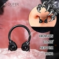 thumbnail image 2 of OUFER Dragon Claw Septum Ring Blac Onyx 16G Body Piercing Jewelry Non-Allergic 10mm, Surgical Steel, 2 of 7