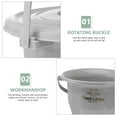 thumbnail image 4 of 1pc Thickened Spittoon Buckle Design Urine Pot Night Bedpan for Home Hotel, 4 of 9