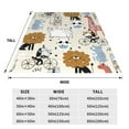 thumbnail image 3 of Cauagu Hand Drawn Animals Pattern Flannel Bed Blankets,Fleece Blanket Comfortable Air Conditioning Blanket for Sofa Bed Travel Couch & Living Room -40"x30", 3 of 8