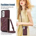 thumbnail image 5 of Tarise Galaxy A53 Wallet Case Cover for Women Men, Glitter PU Leather Crossbody/Shoulder Strap RFID Blocking Kickstand Magnetic Clasp Phone Case for Samsung Galaxy A53 5G 6.5 inch 2022, Winered, 5 of 10