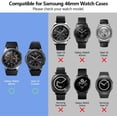 thumbnail image 2 of Compatible Samsung Galaxy Watch 46mm Case 2018 ( for SM-R805 and SM-R800 and Gear S3 Frontier SM-R760 ) , (2 Packs) Soft TPU Smart Shockproof Case Cover Bumper Protector(Black+Clear), 2 of 7