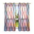 thumbnail image 6 of Yayeee Window Curtains Light Filtering 63"x42" Grommet Panel Pair Home Living Room Decor, Pink Shimmering Pattern, 6 of 7