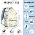 thumbnail image 5 of Minimalist Cat Design Student School Backpack with Geometric Cat Pattern Artistic Abstract Cat Print Design Book Bag, 5 of 5