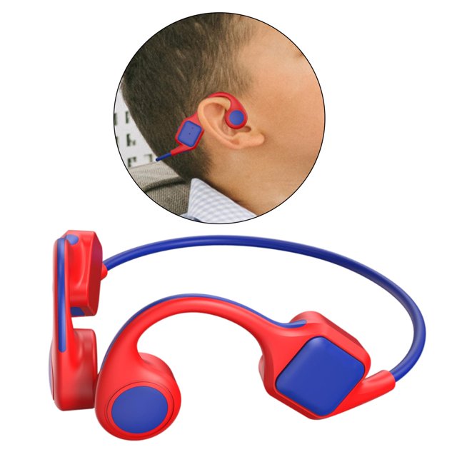 s Inalámbricos para Niño Bluetooth 5.0 para Caminar con Micrófonos Que Audición, Cómodos de Llevar Y Oír, No de Conducción rojo