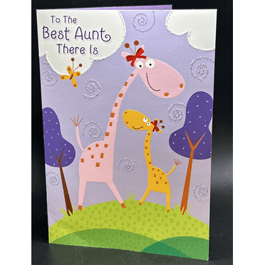Happy Birthday Aunt Greeting Card w/Envelope