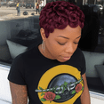 thumbnail image 6 of Short Pixie Cut Wig Human Hair Burgundy Color Glueless Pixie Cut Wigs Layered Curly Wavy Full Machine Made Wigs With Bangs for Daily Use, 6 of 6